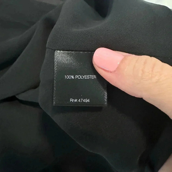 NWT XL Norma Kamali Maria Mini Dress Black Satin Cowl Neck Sold Out - Picture 10 of 10